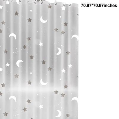 Tenda da doccia impermeabile in EVA semi-trasparente decorazione bagno tenda resistente all'umidità divisorio doccia tenda per WC