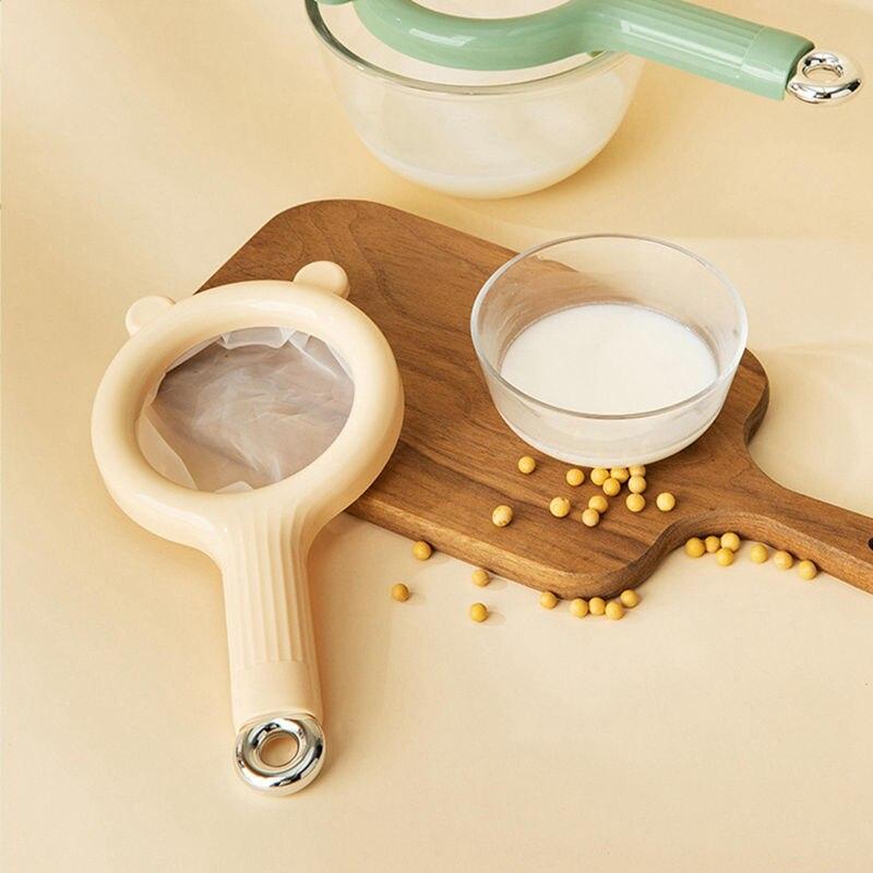Soy Milk Juice Filter Screen Household Kitchen Strainer Ultra Fine Scoop Grease Grease Colander Drain