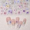 Vintage Embroidery Peony Retro Chinese Flower King Chic Soft Relief Embossed Self Adhesive Nail Art Sticker Manicure