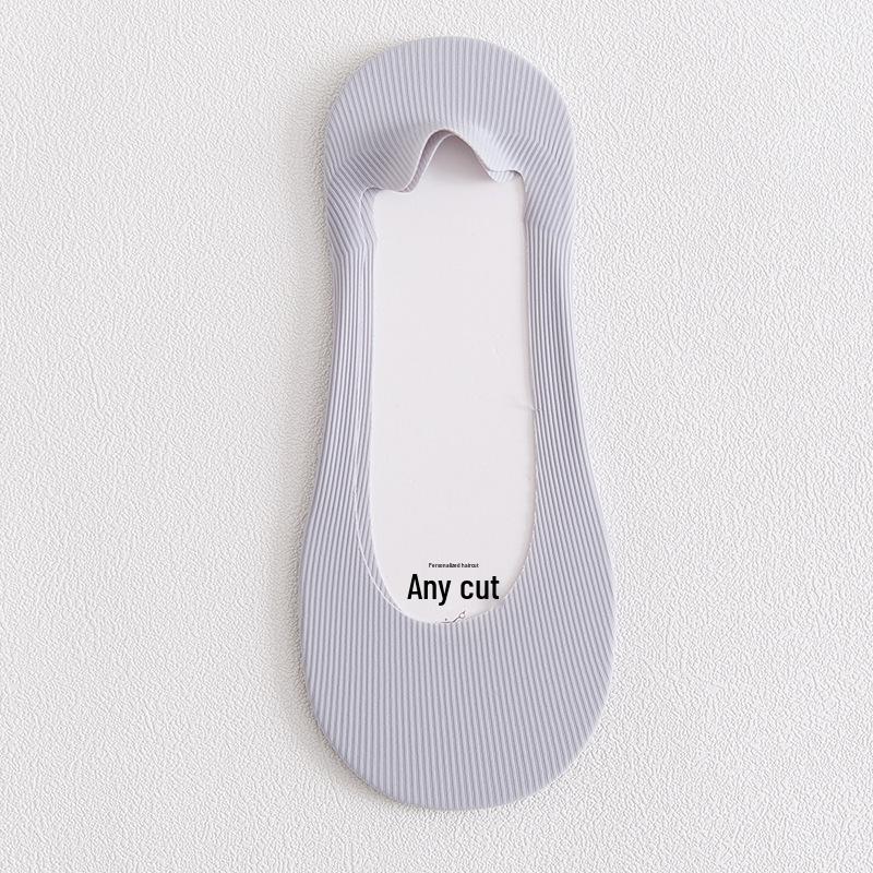 Women's Non-Slip No-Show Cotton Socks with Silicone Grip – Lightweight and No Heel Drop Design