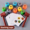 Quick Stacking Cup Game for Family Party Fun Colorful Battle Game Challenges Hand-eye Coordination Brain Training Toys for Kids