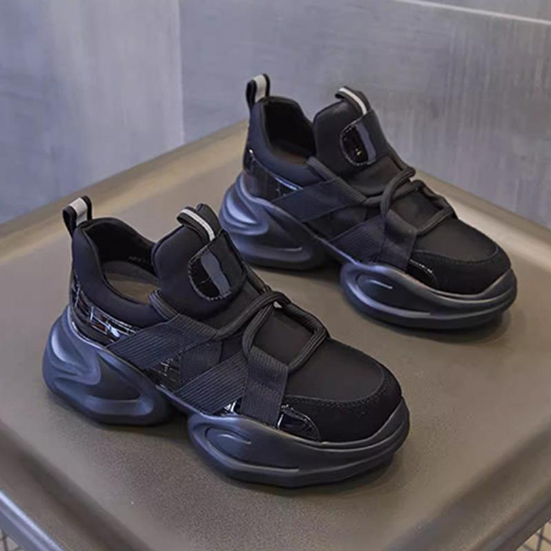 

Daddy shoes women s 2025 new spring muffin thick sole inner height increase women s shoes popular casual sports shoes white shoes 40 чёрный