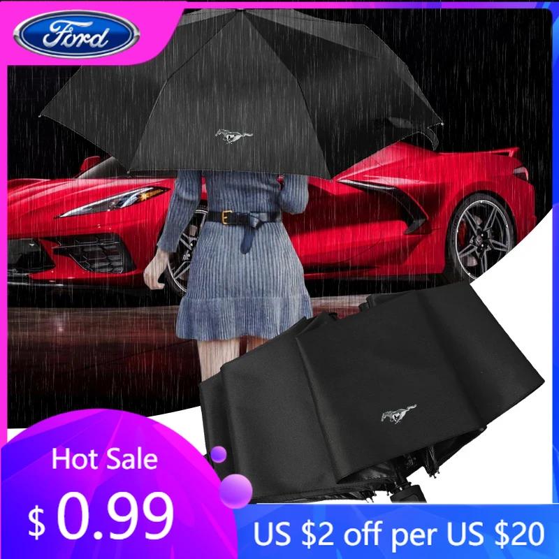Car Sticker Car Automatic Folding Windproof Sunshade Umbrella Car Accessories For Ford Mustang 2015 2017 2018 2005 2006 2007 200