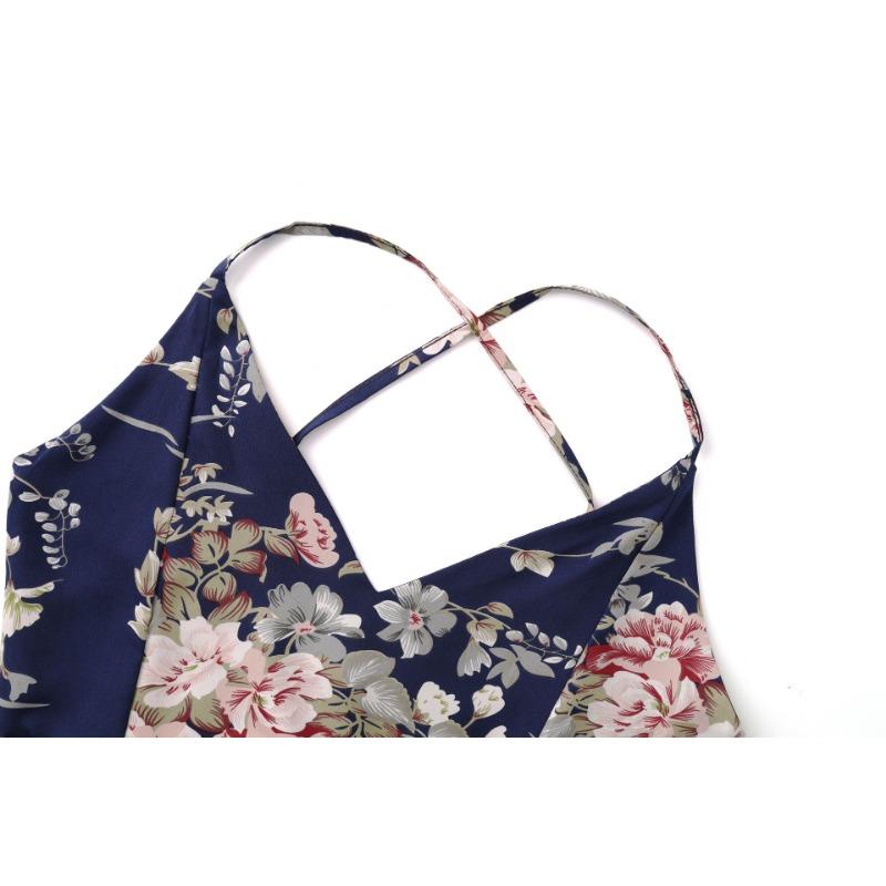 Dámské sexy šaty s výstřihem do V a bez rukávů, asymetrické šaty