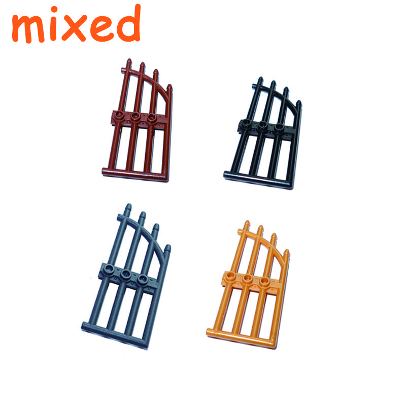 Non-Toxic Railing Stair Barrier Ladder Guard Bar Castle Garden Farm Military Building Block Moc Part Fence City Accessories Assemble Brick