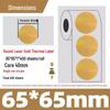 Gold Thermal Adhesive Round Sticker Paper for Lunch Box & Food Retention Labels