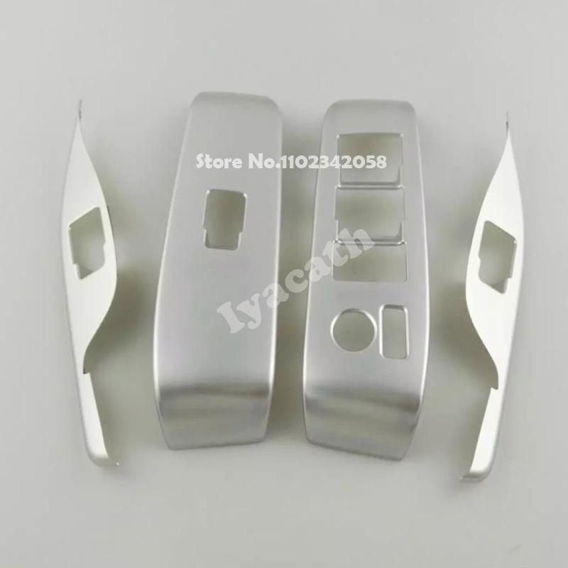 For Toyota Alphard Vellfire 30 series 2016- ABS carbonfiber Window Lift Control Cover  glass Switch Lift button Panel Cover