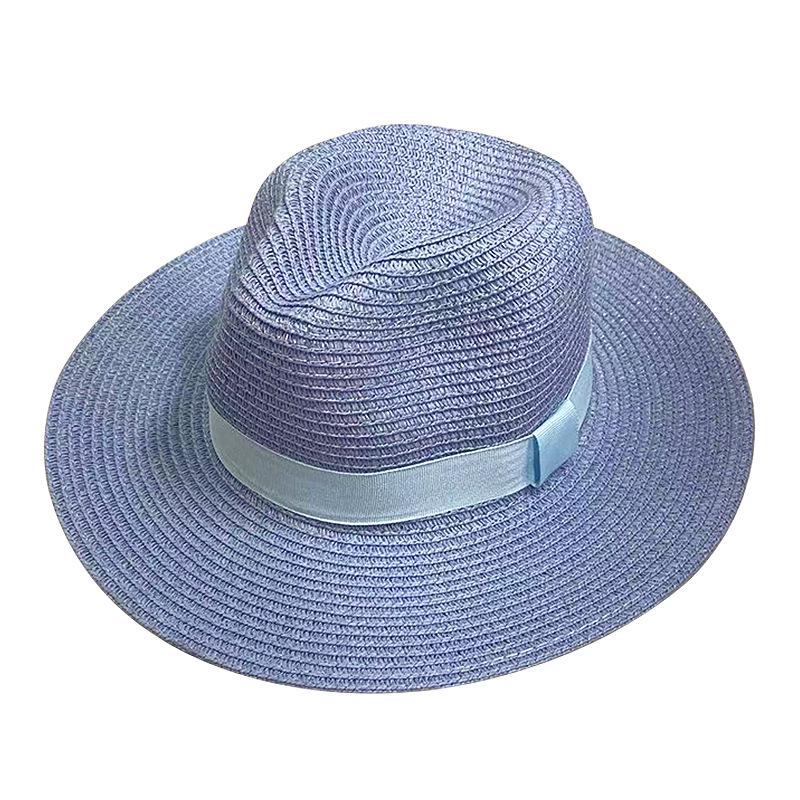 Unisex Summer Panama Sun Hat - Fashionable Straw Braid Fedora for Outdoor and Beach Wear.