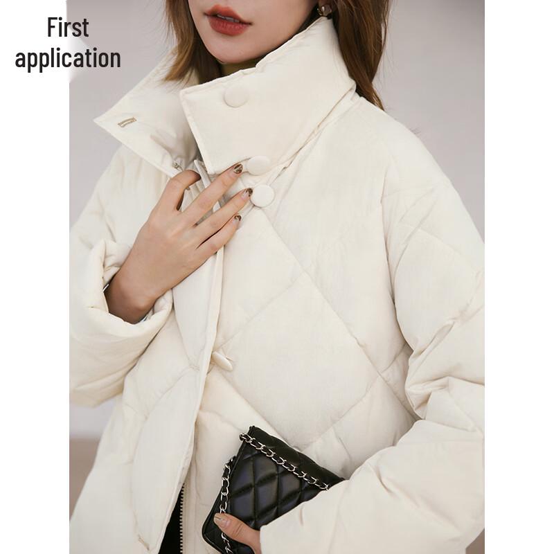 Chushen Women's Quilted Stand-Collar Mid-Length Padded Jacket