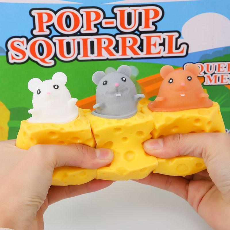 In Stock Needoh Nice Cube Squeeze Cheese Mouse Toy, Soft Squishy Sensory Fidget Toy Stress Anxiety Relief For Adults, Cute Gift