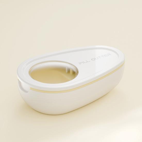 Pill Cutter Storage Box Divider Food-Grade Safe Material Compact Design Odor Prevention Health Care Medicine Case Organizer