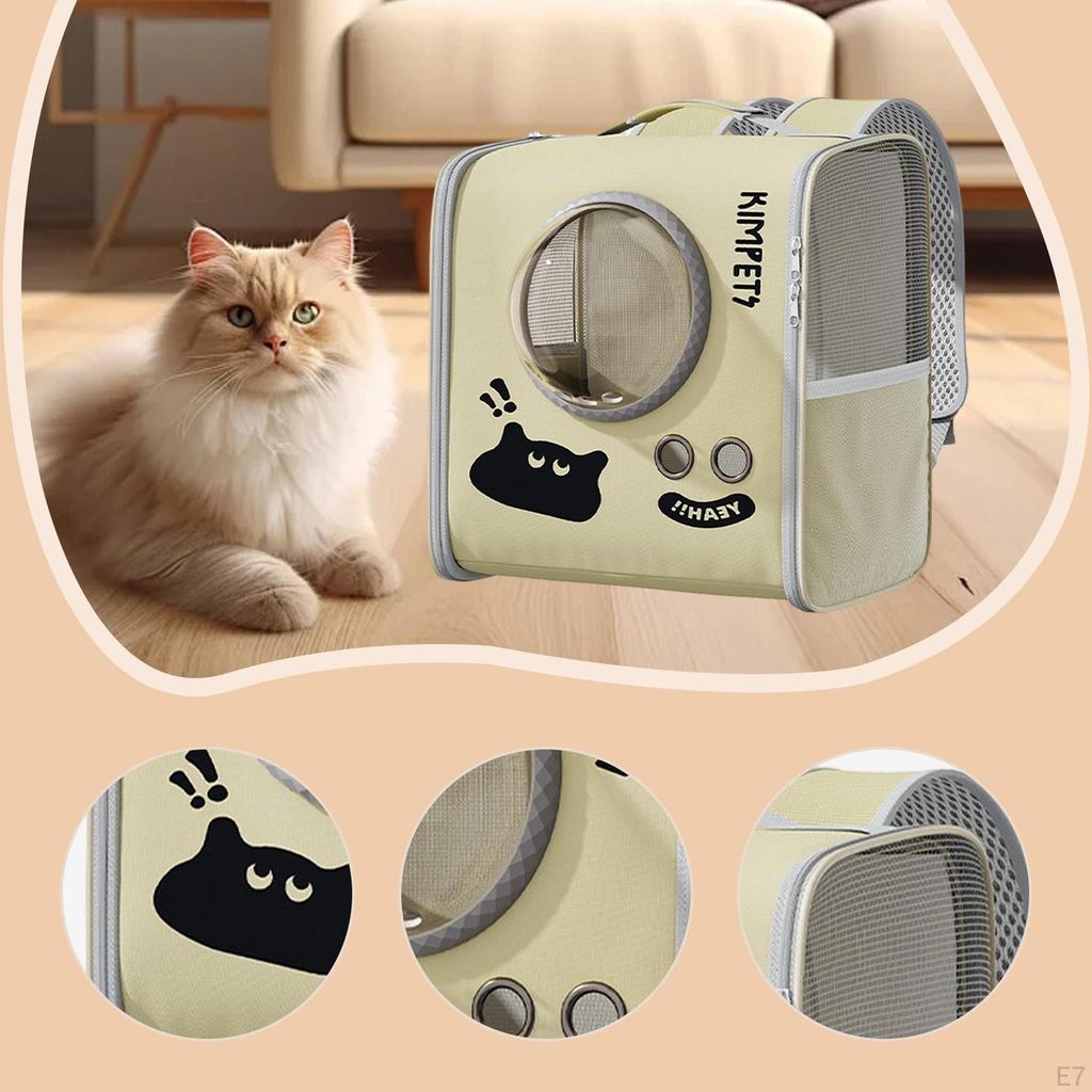 Backpack for Pets, Pet Carrier Bag, Double Shoulder Straps, Breathable, Spacious, Ideal Hiking,
