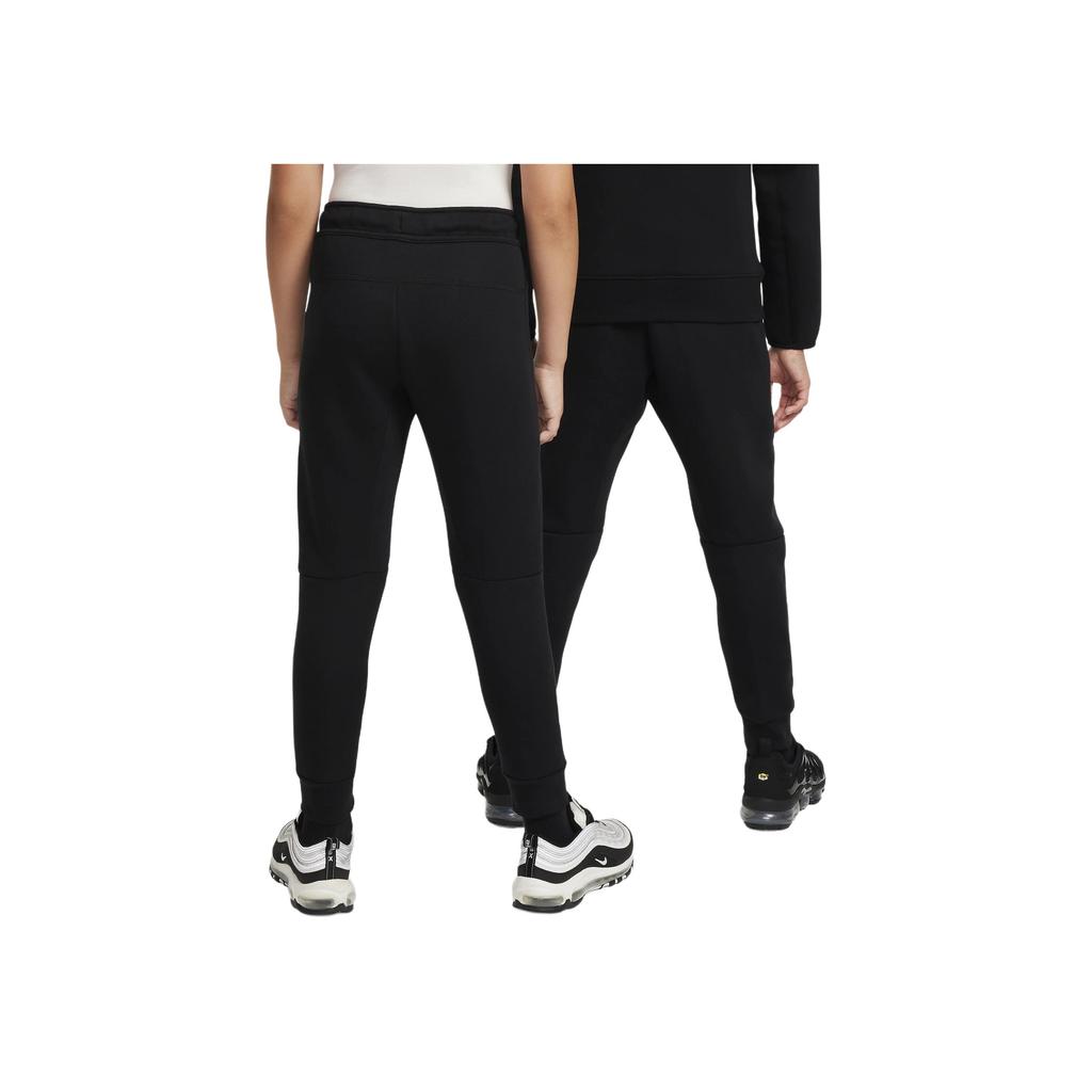 Nike Calças de Jogging Refletivas Tech Fleece para Crianças Preto/Prateado Roupa de Rua Infantil FZ5434-010