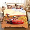 Lightning McQueen Car Duvet Cover Pillowcase Car Bedding Set Adult Boy Girl Bedroom Decoration Birthday Gift Single Double Large
