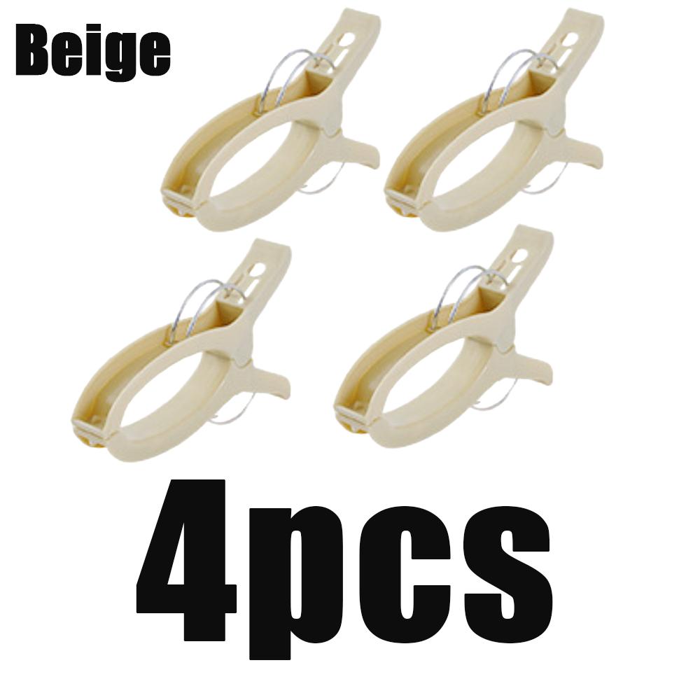 1-4 Stück Große Strandtuchklammern Kunststoff Wiederverwendbar Rutschfest Fixiert Wäsche Sonnenliege Liege Wäscheklammern Heim Badezimmer Organisation