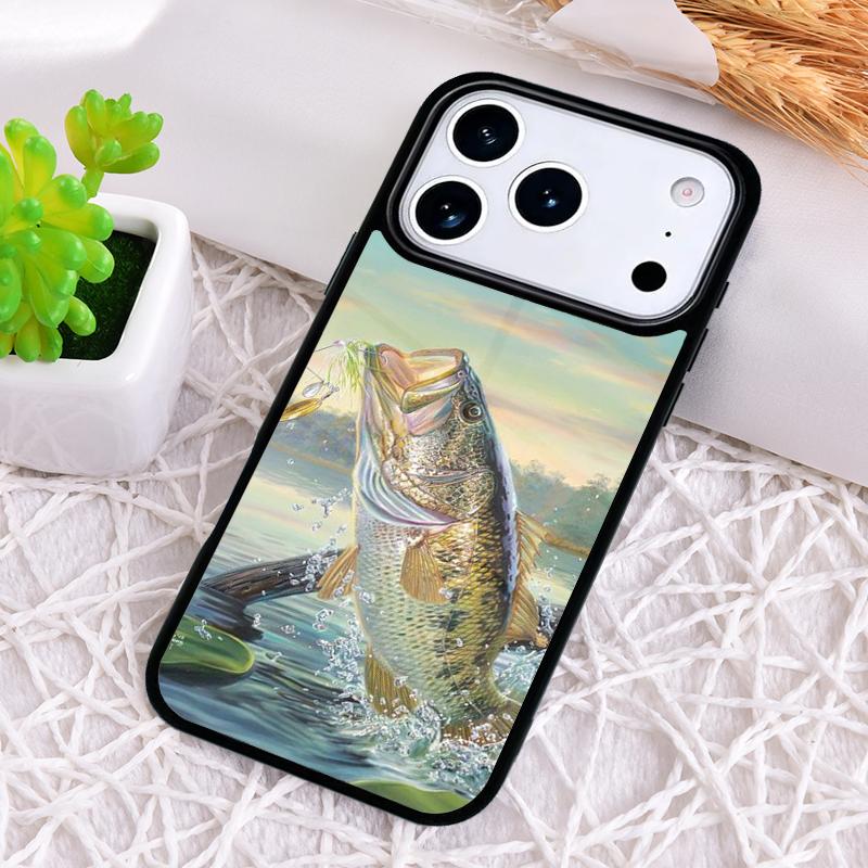 Trout Fish Fishing soft Shockproof Phone Case for iPhone 17 Air 16e 15 11 12 14 13 Pro Max Cover Coque