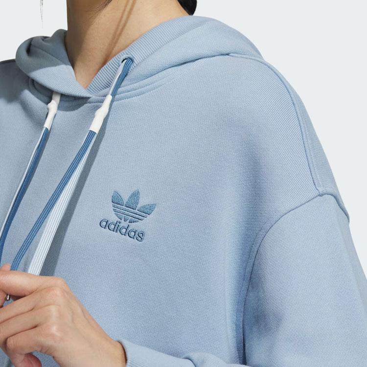 Adidas Originals Skate Hoodie With Letter Logo Print Women Hoodie Sky-Blue IW9415