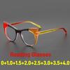 Designer Luxury Cat Eye Reading Glasses Women New Fashion Large Frame Far Sight Eyeglasses Anti Blue Light Presbyopia Eyewear