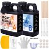Anti-Yellowing Crystal Clear Epoxy Resin – 1:1 Easy Mix, Bubble-Free Epoxy Resin for Resin Art, Jewelry & Casting Projects
