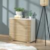 Chest of Drawers Storage Cabinet Contemporary Style 4 Drawers 76 x 35 x 72 cm White and Wood Color