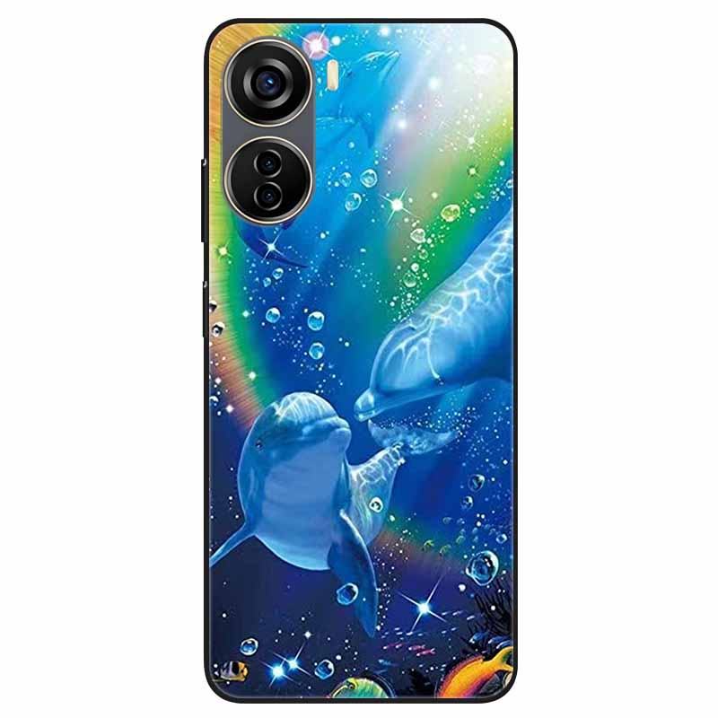 For ZTE Libero 5G IV Case A302 Soft Silicone Lovely Shockproof Cover for ZTE Libero 5G IV TPU Coque Cute Cats Funda Shells 6.6''