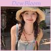 Summer Beach Straw Hat With Large Brim And Breathable Polyester Material For Women