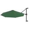 VidaXL Wall-Mounted Parasol with Metal Pole 300 Cm Green Balcony Garden Terrace 44864