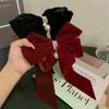 Fashion Temperament Velvet Bow Hairpin For Women Sweet Princess Headdress Back Of The Head Hair Clip New Year Hair Accessories