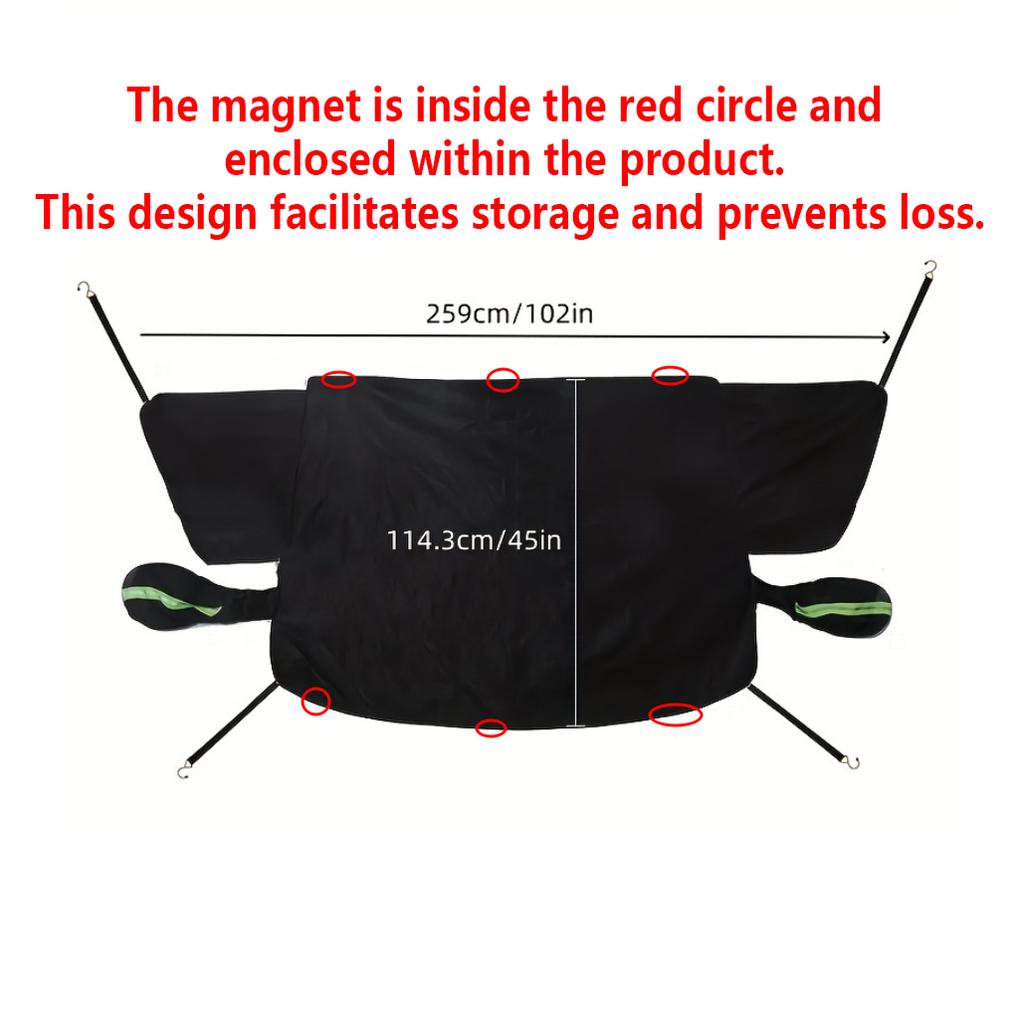 Magnetic Car Windshield Sunshade Snow Cover Frost Guard Uv Ice Protection Blocker For Most Vehicles