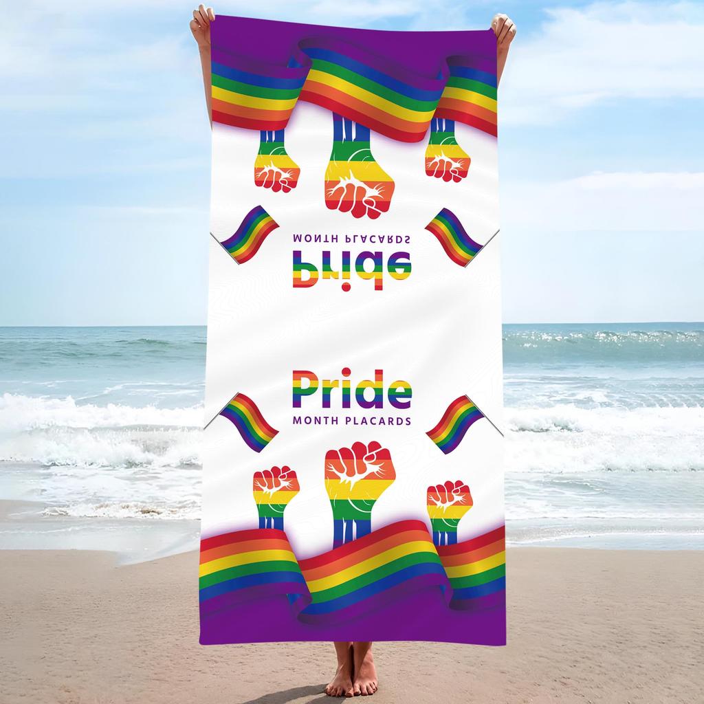 Rainbow Lgbt Printing Beach Towel One Piece Bath Towel 75X150Cm Bathroom Shower Washcloth Home Decor