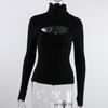 Women's Autumn & Winter Knit Chest-Revealing Long Sleeve Top - European and American Style