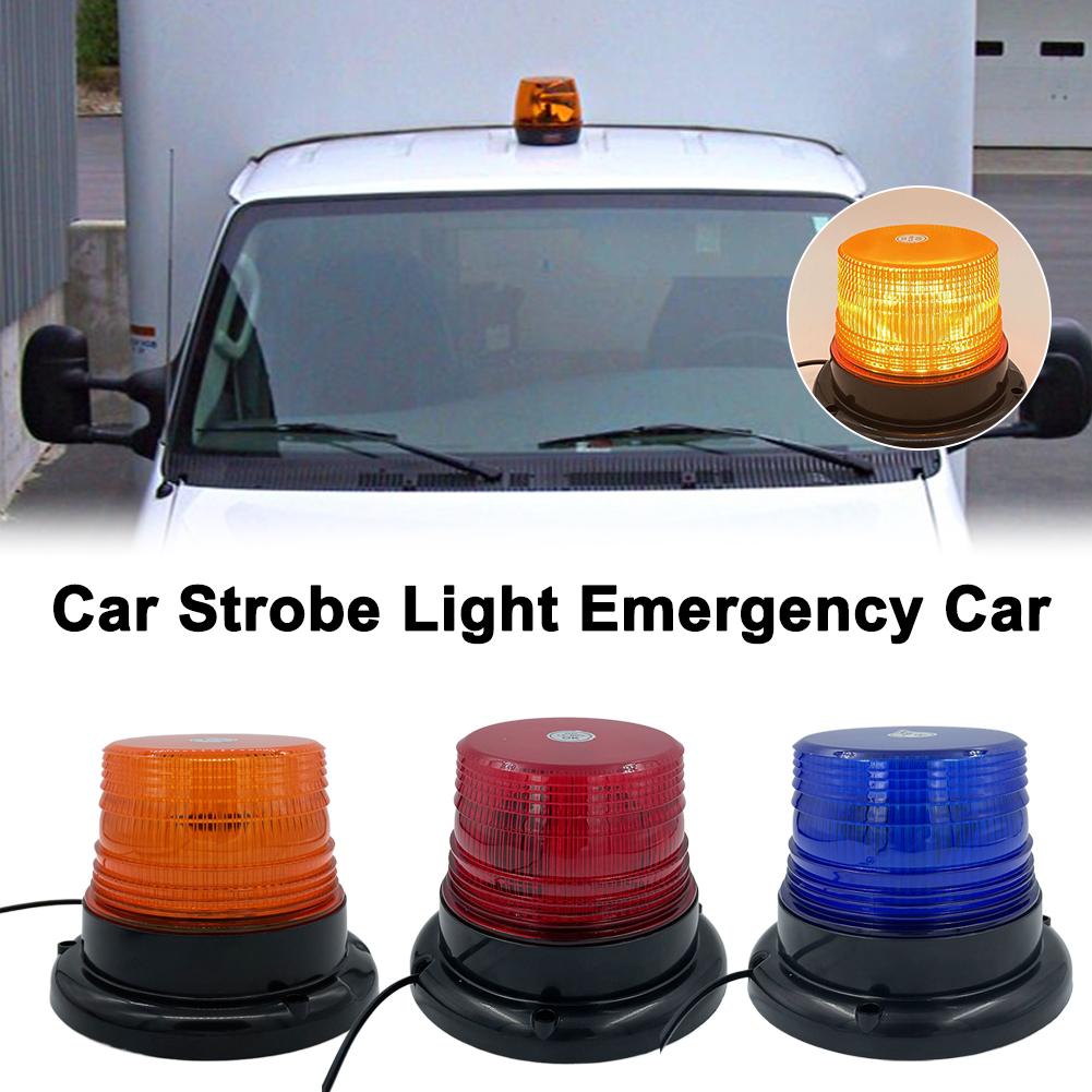 LED Auto Stroboskoplicht, Notfall-Drehwarnleuchte zur Verkehrsanzeige, Orange Blau Rot Blinkwarnleuchte für Fahrz J1y3