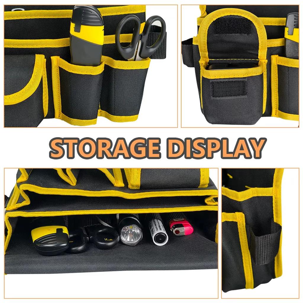 Multifunctional Tool Storage Bag Pouch Belt Electrician Drill Waist Bag Screwdriver Hardware Tool Bags Organizer