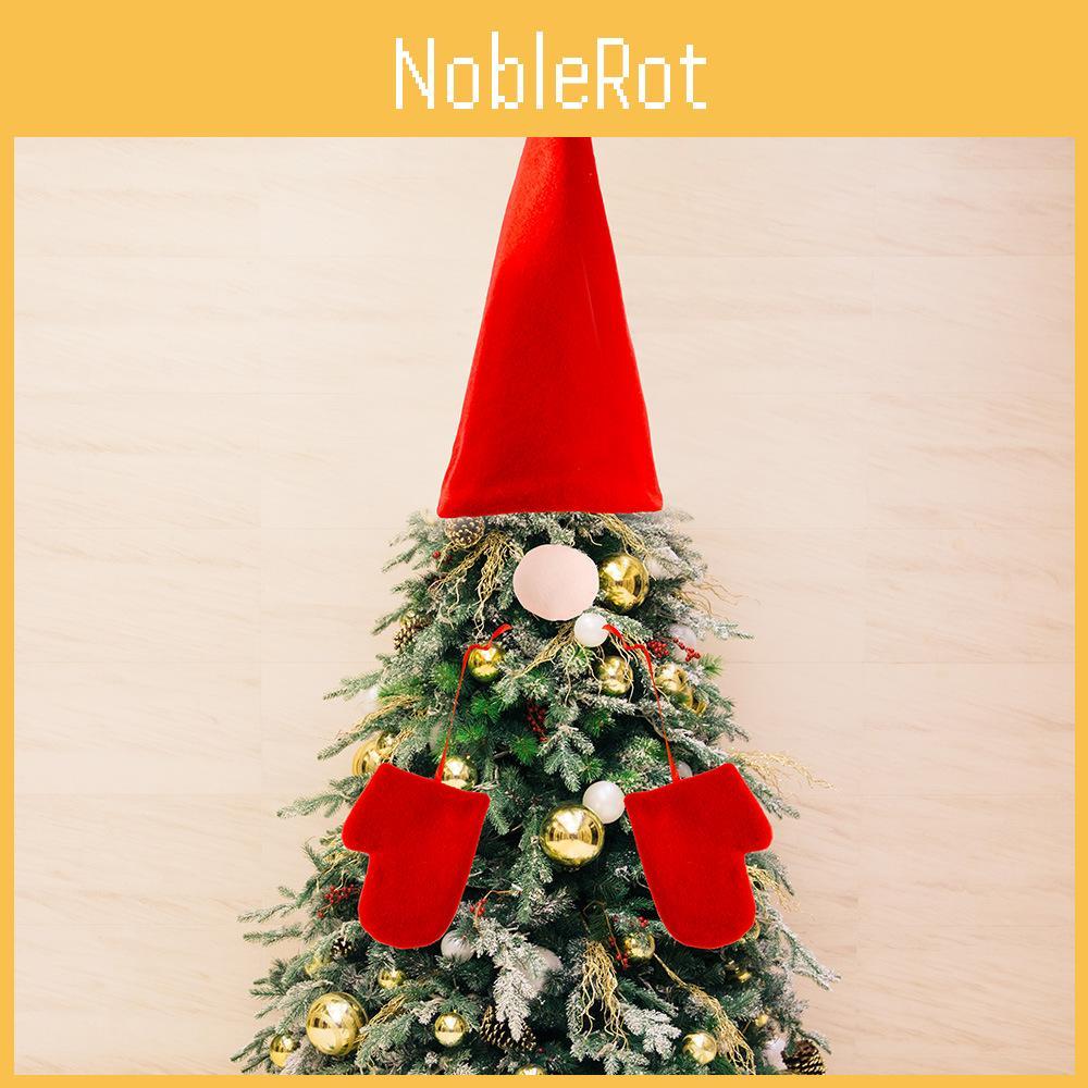 Christmas Tree Decoration Santa Claus Hat Nose Set Festival Gift Decoration
