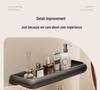 Punch-Free Gunmetal Bathroom Shelf: Wall-Mounted Storage for Vanity & Toilet
