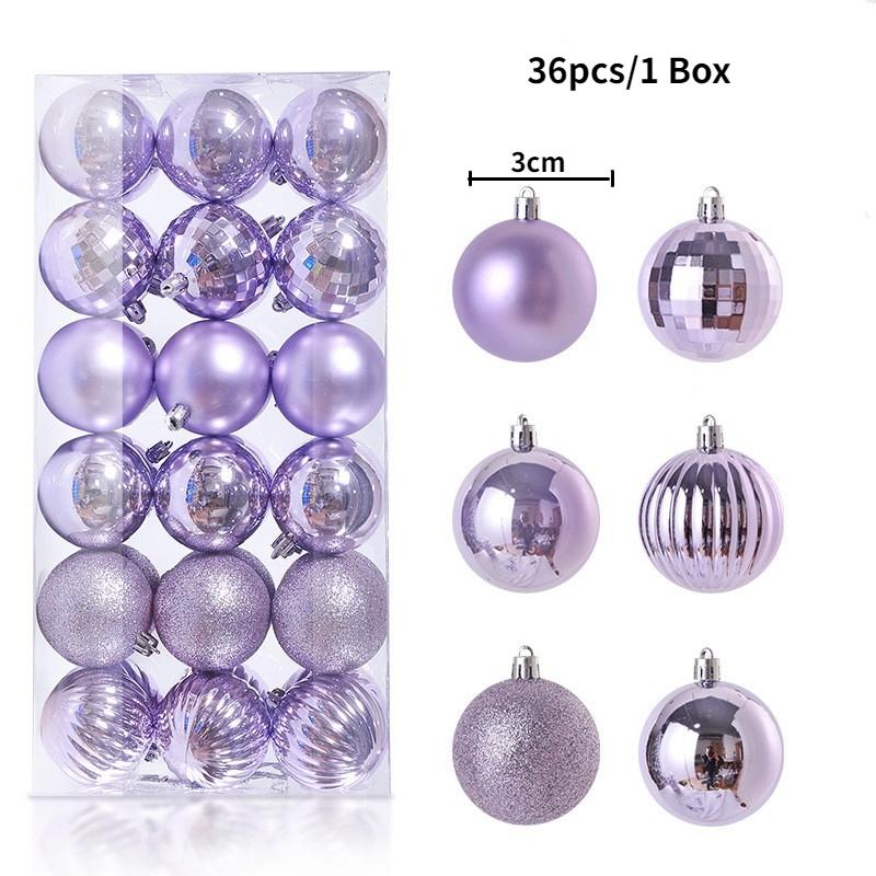 24/36pcs Christmas Ball Christmas Tree Decoration Ornaments for Home Decor Halloween New Year Navidad Pendant Ball Accessories