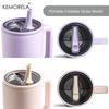  Thermos Cup 40oz Double-Layer Tumbler Ice Cup 1200ML Leak-Proof Foldable Straw Cover Direct Drinking Mouth Car Cup