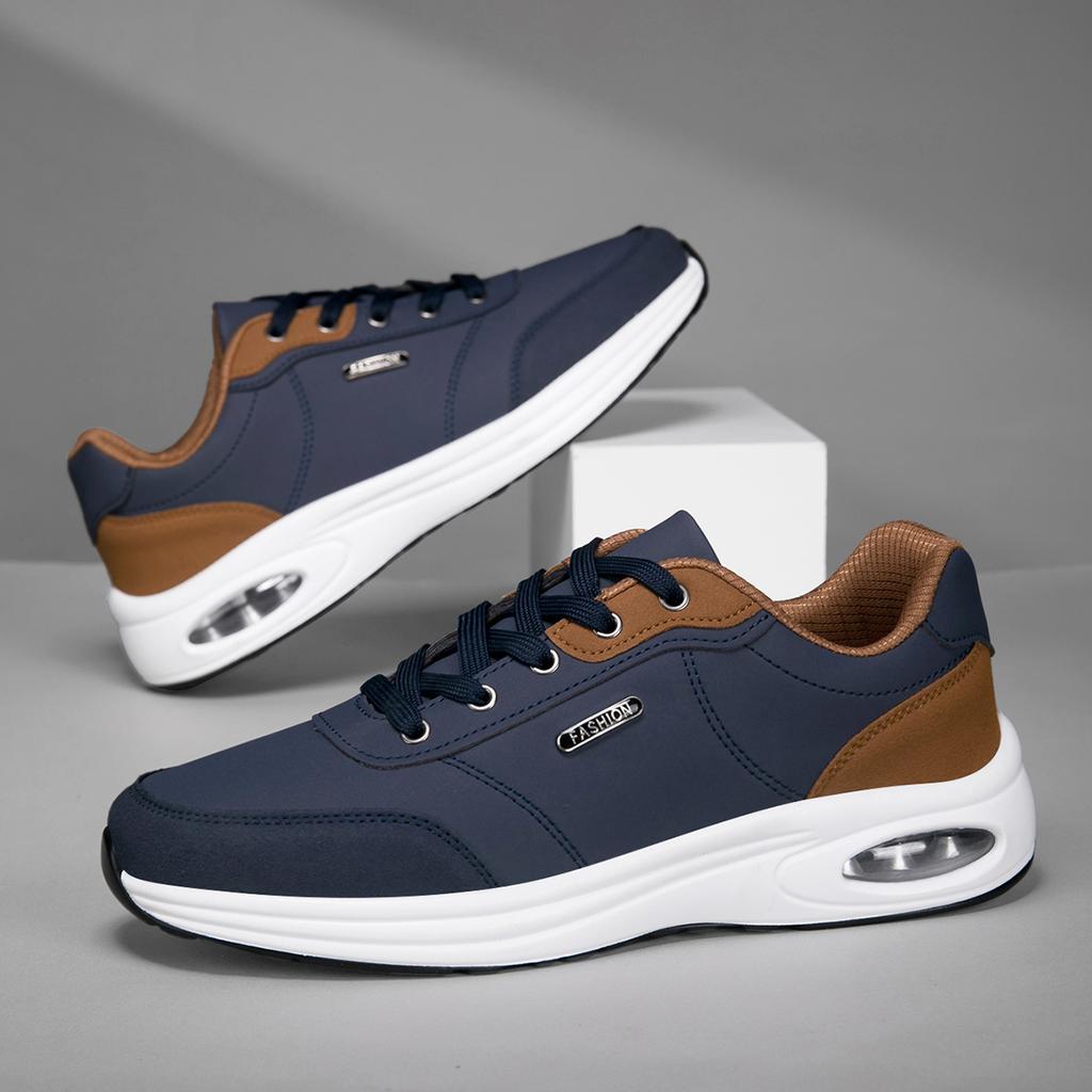 Nuevos Zapatos para Hombre Primavera Otoño Impermeables Zapatos para Caminar Antideslizantes Amortiguación Casual de Cuero Zapatos Deportivos para Hombre Zapatillas de Tenis para Hombre