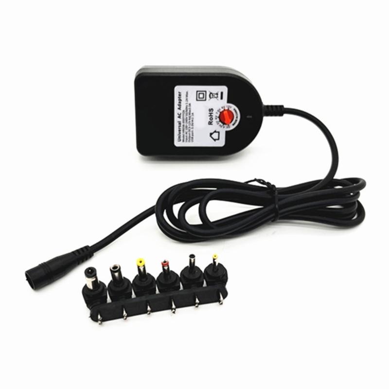 Adjustable 12V DC100-240V to DC5521 Power Supply Adapter 100-240V Input with Safety Protections