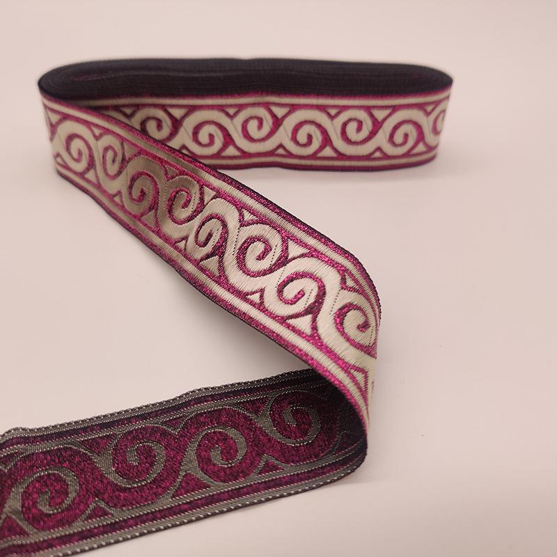 Ethnic Jacquard Lace Trims for Neckline, Cuffs, and Skirt Edging.