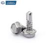GUWANJI 304 Stainless Steel Hex Flange Self-Drilling Screws