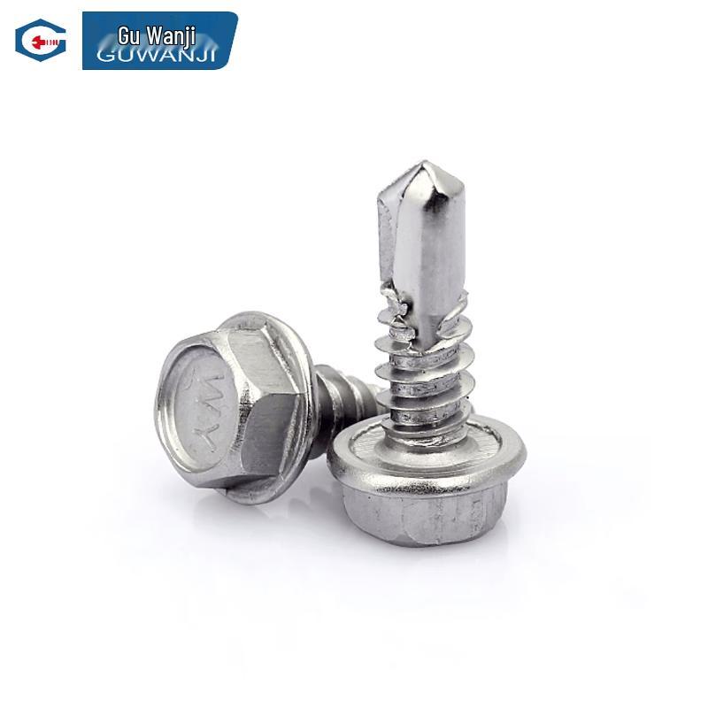 GUWANJI 304 Stainless Steel Hex Flange Self-Drilling Screws