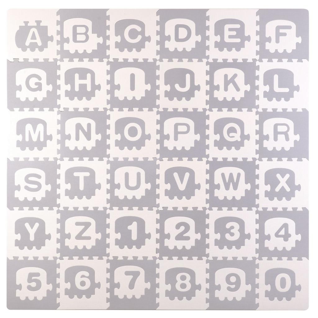 Large Foam Mat, Puzzle, Train, Letters 36 Pcs