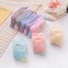 Fleece Lined Thickened Mid Calf Socks Solid Color Embroidered Coral Velvet Socks for Women Girls Macaron Colored Warm Postpartum Fleece Socks