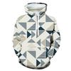 Geometric Concise Pattern Hoodie For Men Funny Splicing 3D Printed Sweatshirts Casual Hoodies Pullover Long Sleeve Streetwear