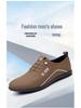 Spring 2025 Men's Casual Soft Sole Leather Loafers, Flat Heel, Slip-on, British Style