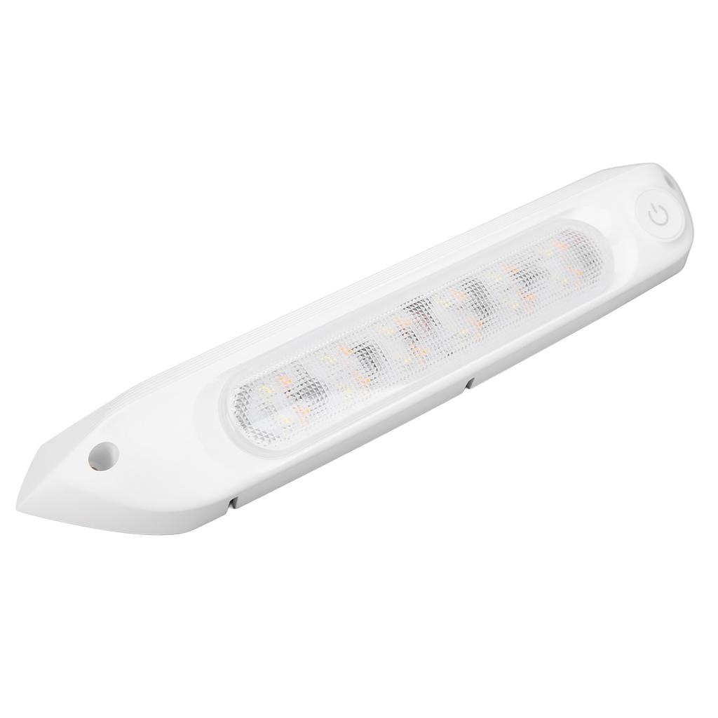 Dwukolorowe światło markizy LED Światło werandy RV 8W Wodoodporne użytkowe światło paskowe do jachtu, przyczepy kempingowej Biała obudowa