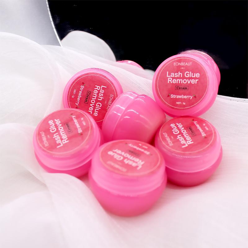 eonbeaut Pink Remover Strawberry Cream Pro Eyelash Extensions 5g Supplies Makeup Tools