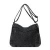 Middle-Aged Mother's Bag Denim Bag Women's Multi-Compartment Shoulder Bag