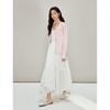 INMAN Women's Little Fragrance Style Light Pink Knit Cardigan